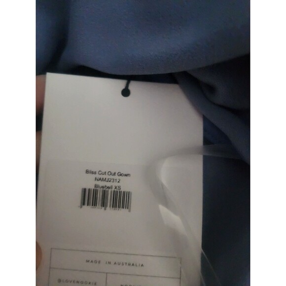 NOOKIE REVOLVE One Shoulder Dress High Slit Blue XS NWT $309 Retail - Picture 4 of 4